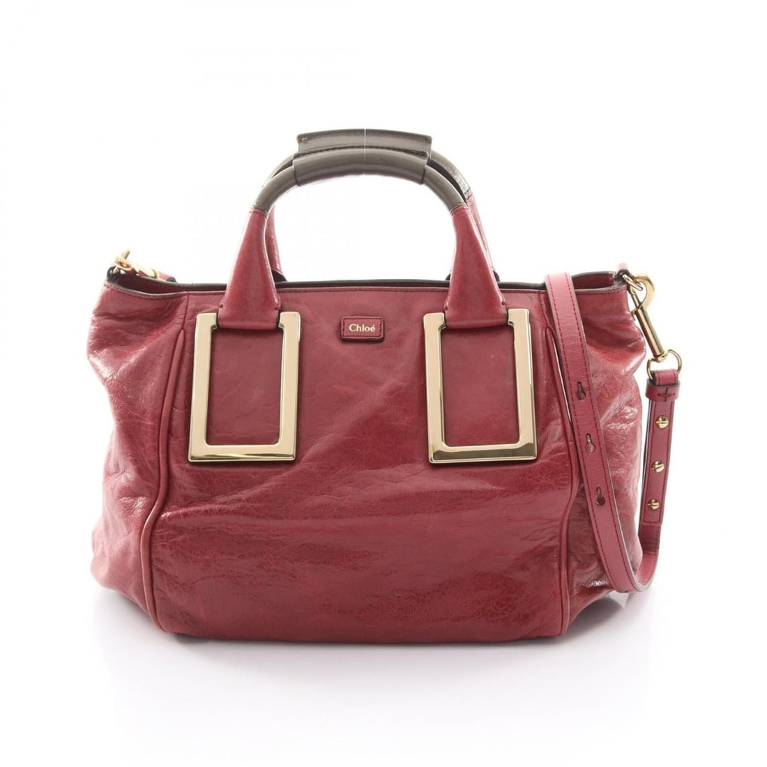 Chloé Chloe Ethel 2-way Handbag, Leather, Women's, Red/Green