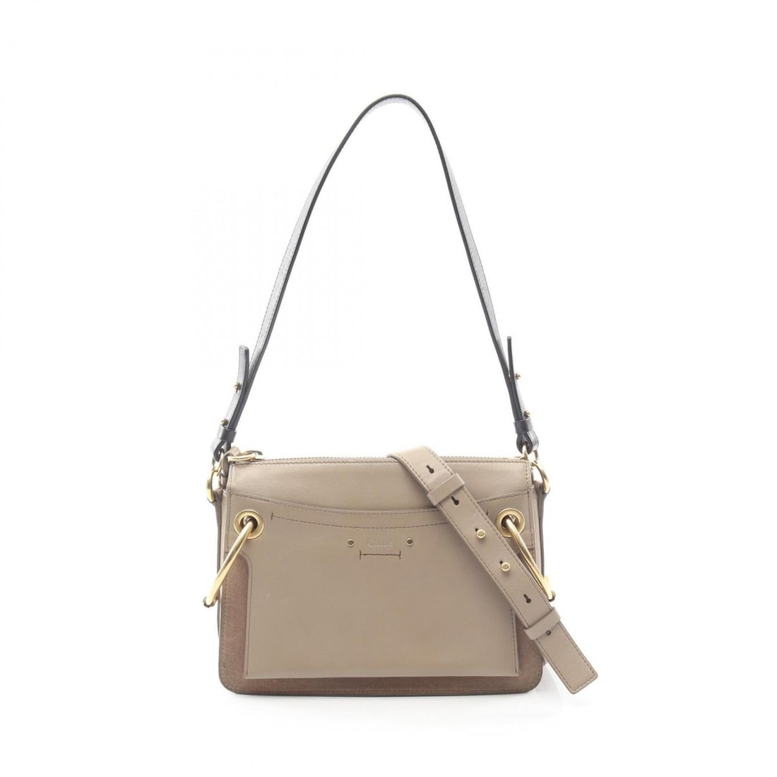 Chloé Chloe ROY 2-way Shoulder Bag/Handbag, Leather/Suede, Women's, Beige: --- Catalog ---Category: SizeSize (HxWxD): 18cm x 24.5cm x 7cm / 7.08'' x 9.64'' x 2.75''Category: DesignType: Handbag, Shoulder bagColor: BeigeGender: WomenMaterial: Leather , Suede Category: General