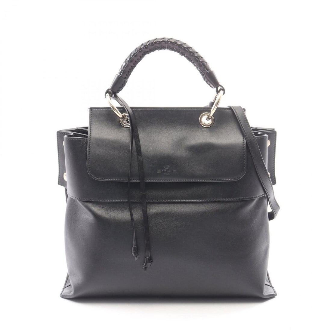 Etro ETRO 2-Way Handbag, Leather, Women's, Black: --- Catalog ---Category: SizeSize (HxWxD): 31cm x 35cm x 11cm / 12.2'' x 13.77'' x 4.33''Category: DesignType: HandbagColor: BlackGender: WomenMaterial: Leather Category: GeneralBrand: Etro--- Item Li