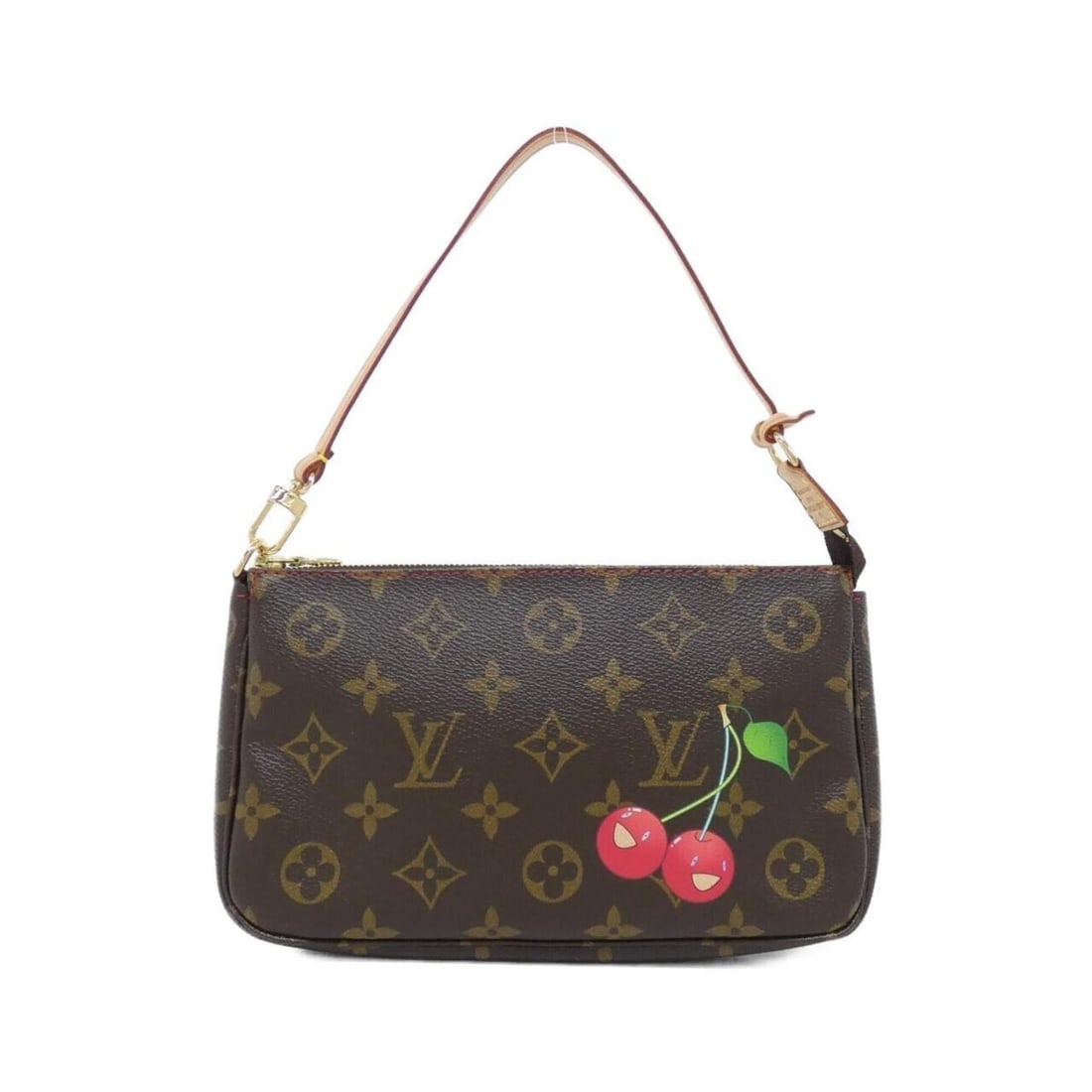 Louis Vuitton Monogram Cherry Pochette Accessoires M95008 Accessory Pouch: --- Catalog ---Category: SizeSize (HxWxD): 13cm x 21cm x 3cm / 5.11'' x 8.26'' x 1.18''Category: DesignType: Pochette, PouchColor: BrownGender: WomenMaterial: Coated canvas Category: GeneralMPN: M9500