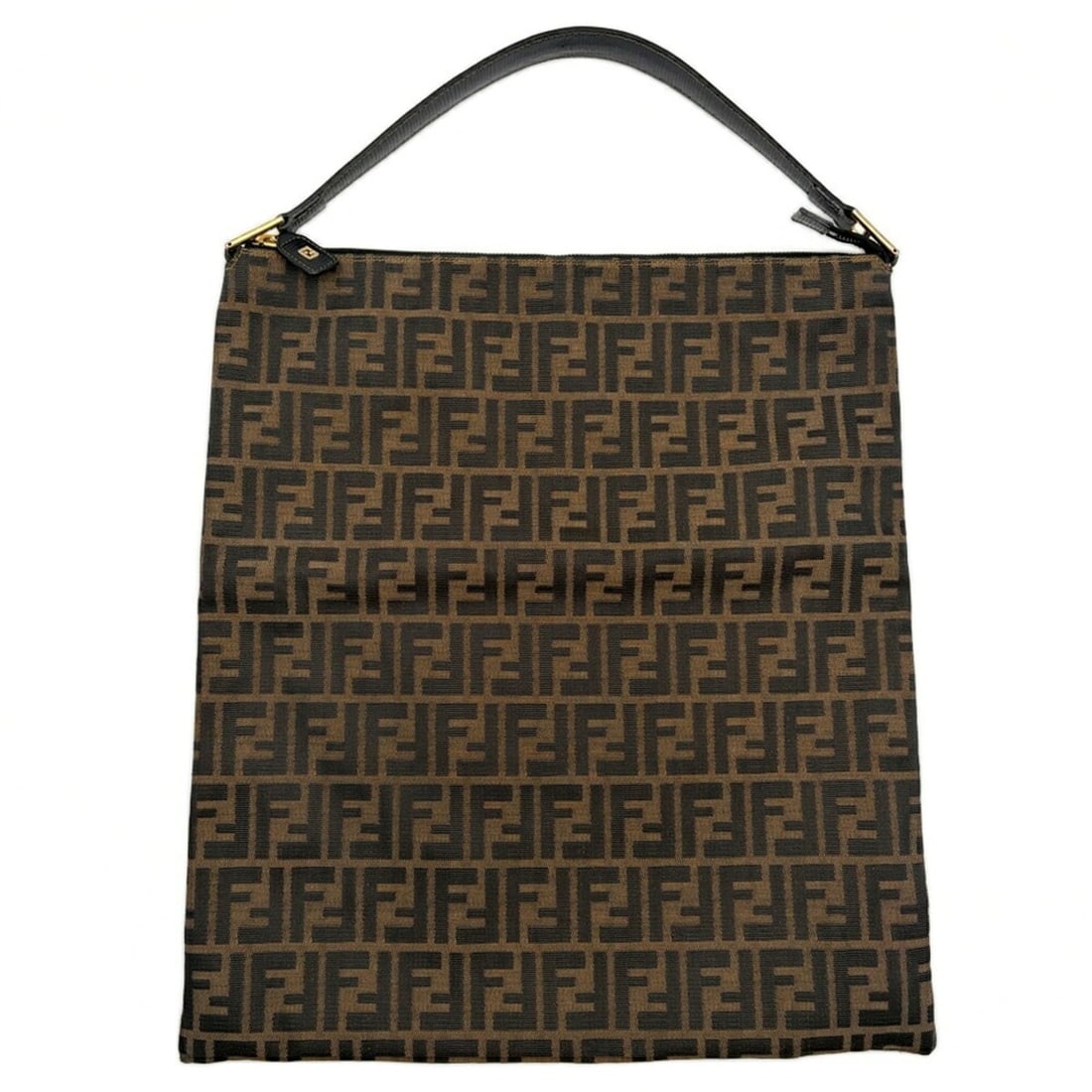 Fendi Zucca Shoulder Bag, Canvas Leather, Brown & Black (1 of 18)