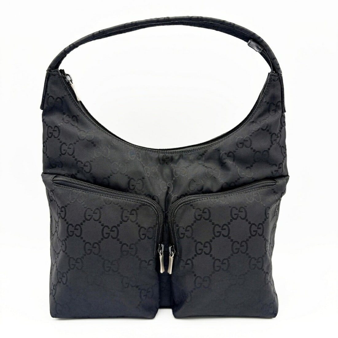 Gucci GUCCI Bag Shoulder GG Nylon 001-3380 Leather Black (1 of 20)