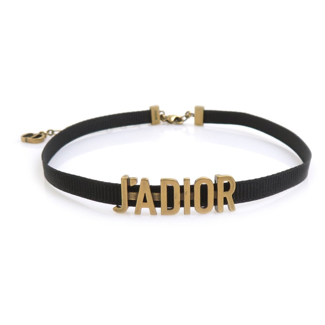 Christian Dior choker, metal, gold, black, women's, r11410b: --- Catalog ---Category: SizePendant Size: 10mm x 32mm / 0.39'' x 1.25''Neck Circumference: 36 cm / 14.17''Category: DesignColor: Black, GoldGender: WomenMaterial: MetalNecklace Type: ChokerCategory: