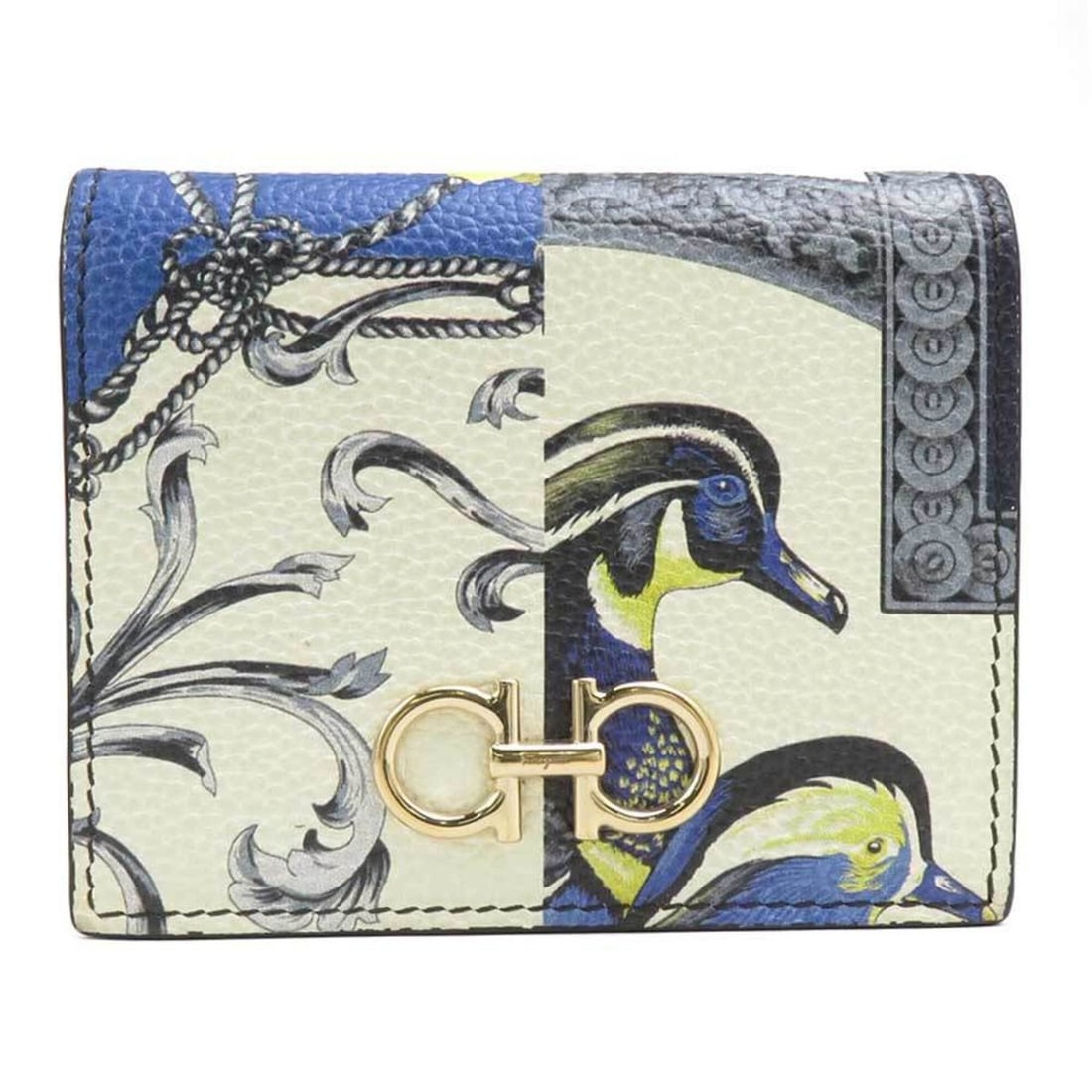 Salvatore Ferragamo bi-fold wallet, Gancini leather, multicolor, women's, r11408b: --- Catalog ---Category: SizeSize (HxWxD): 9cm x 11cm x 2cm / 3.54'' x 4.33'' x 0.78''Category: DesignType: Wallet (bi-fold)Color: Multi-colorGender: WomenMaterial: Leather Category: GeneralBrand: