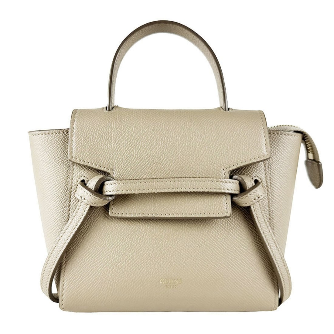 Celine CELINE handbag, waist bag, Pico leather, beige, women's z10916 (1 of 12)