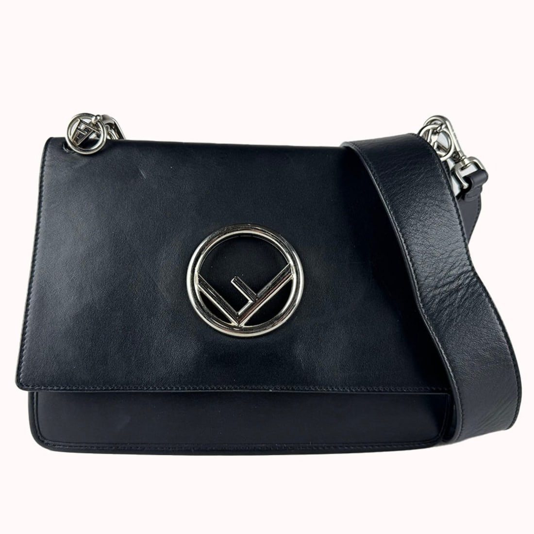Fendi FENDI Shoulder Bag Handbag Kanai F Leather Black Women's 8BT284-2IH z10947: --- Catalog ---Category: SizeSize (HxWxD): 20cm x 25cm x 8.5cm / 7.87'' x 9.84'' x 3.34''Category: DesignType: Handbag, Shoulder bagColor: BlackGender: WomenMaterial: Leather Category: GeneralMPN: 8BT