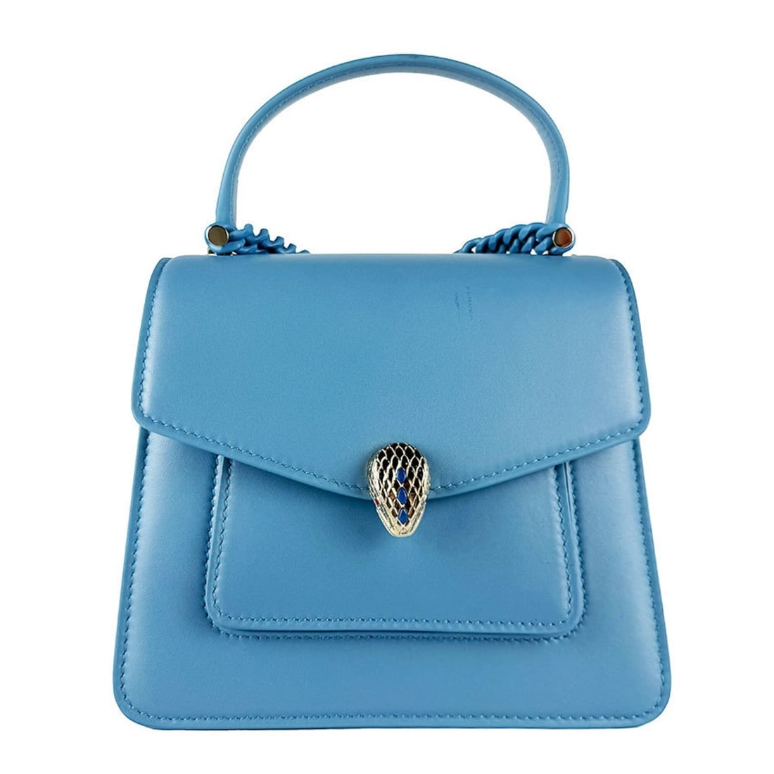 Bulgari BVLGARI Shoulder Bag Handbag Serpenti Forever Leather Blue Women's z10931: --- Catalog ---Category: SizeSize (HxWxD): 15cm x 18cm x 11cm / 5.9'' x 7.08'' x 4.33''Category: DesignType: Handbag, Shoulder bagColor: BlueGender: WomenMaterial: Leather Category: GeneralBrand: Bvlg