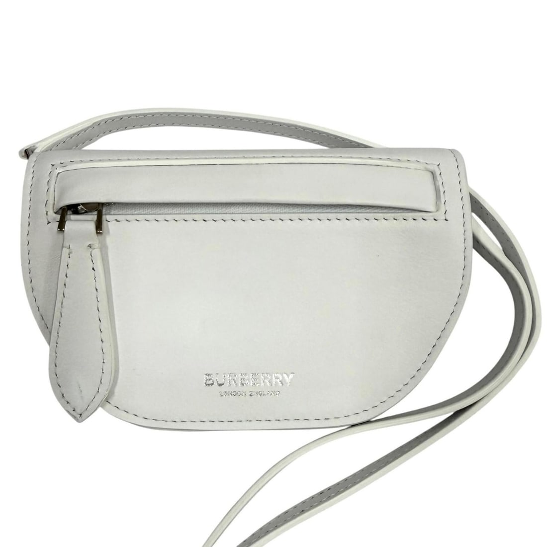 BURBERRY 8040736 Logo Olympia Mini Leather Shoulder Bag/Pouch, White, Made in Italy, Women's: --- Catalog ---Category: SizeSize (HxWxD): 8.5cm x 13cm x 2.5cm / 3.34'' x 5.11'' x 0.98''Category: DesignType: Pochette, Shoulder bagColor: WhiteGender: WomenMaterial: Leather Category: GeneralMPN: 8