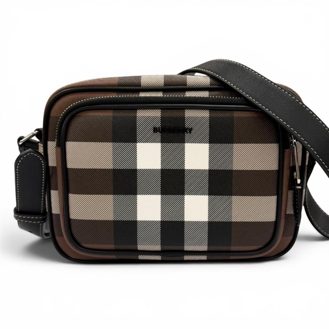 BURBERRY 8049145 Paddy Check Leather Shoulder Bag with Logo Hardware, Brown, Women's, Dust: --- Catalog ---Category: SizeSize (HxWxD): 17cm x 8.5cm x 9.5cm / 6.69'' x 3.34'' x 3.74''Category: DesignType: Shoulder bagColor: BrownGender: WomenMaterial: Elastane , Cotton , Leather , Polyester C