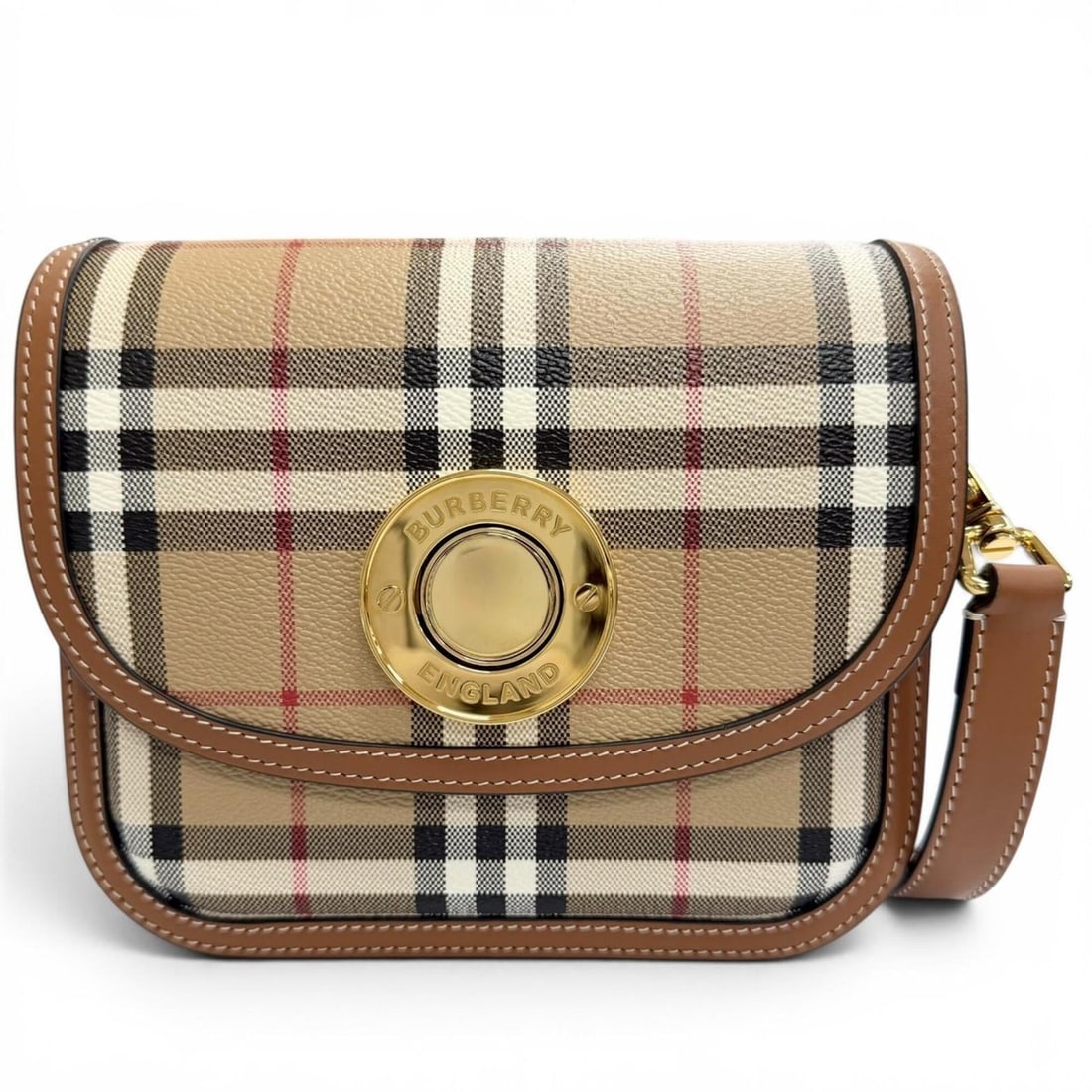 BURBERRY 8071356 Elizabeth Logo Hardware Nova Check Pattern Leather Crossbody Bag Shoulder Beige: --- Catalog ---Category: SizeSize (HxWxD): 16cm x 19cm x 5cm / 6.29'' x 7.48'' x 1.96''Category: DesignType: Crossbody bag, Shoulder bagColor: Beige, BrownGender: WomenMaterial: Leather Hardware Color