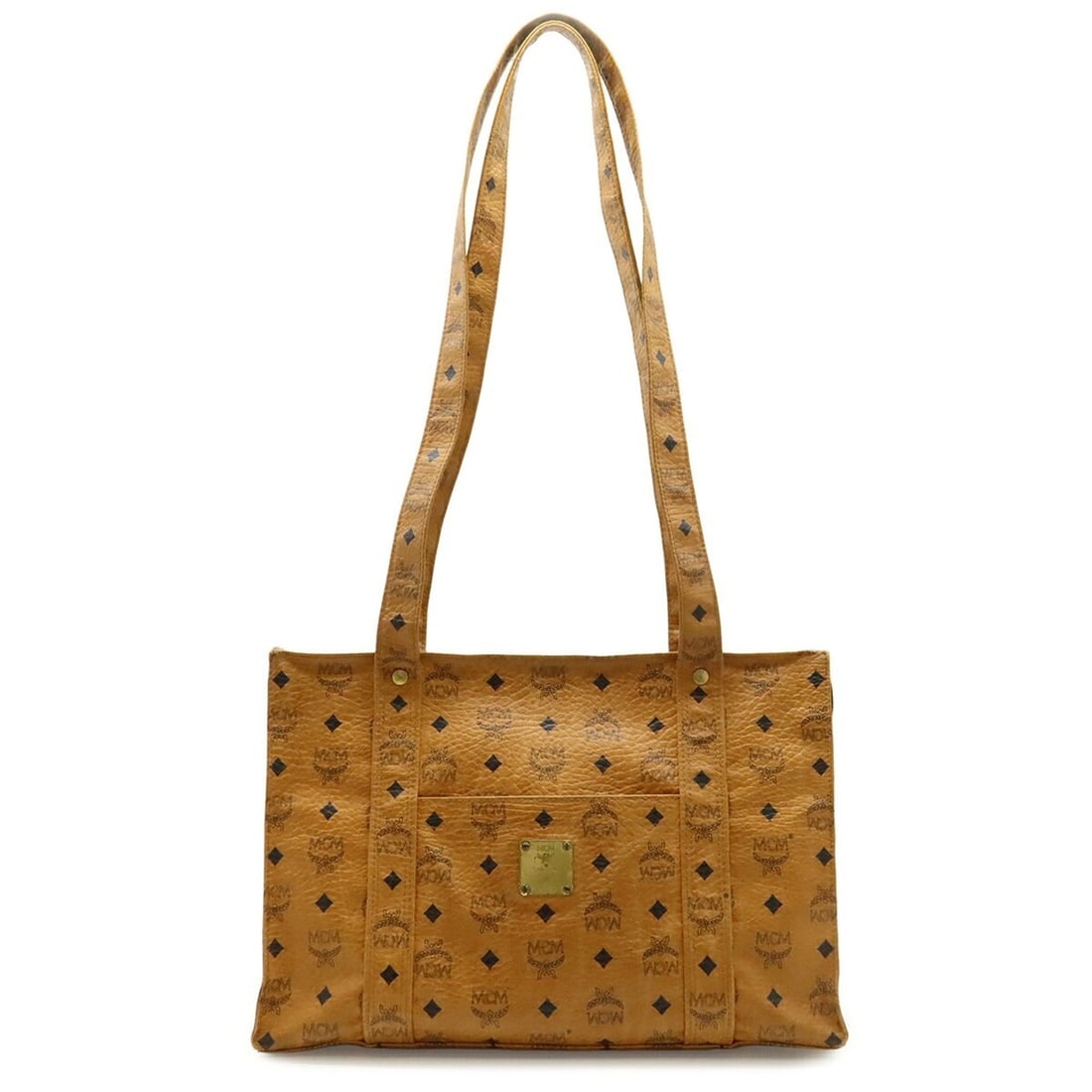 MCM Visetos Glam Tote Bag Shoulder Leather Cognac Brown: --- Catalog ---Category: SizeSize (HxWxD): 26cm x 38.5cm x 13.5cm / 10.23'' x 15.15'' x 5.31''Category: DesignType: Shoulder bag, Tote bagColor: BrownGender: WomenMaterial: Coated canvas Category: Gen