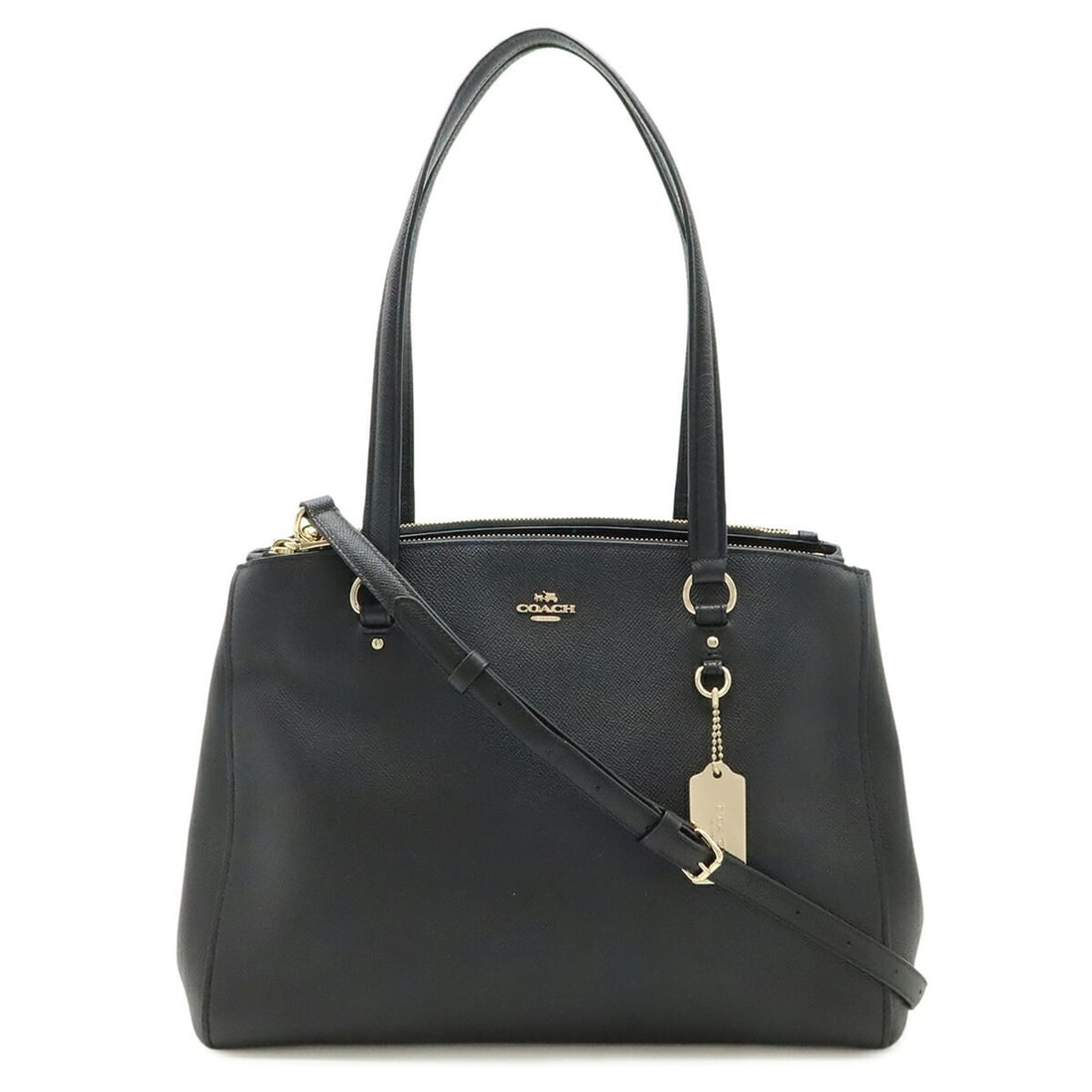 COACH Stanton Carryall Tote Bag Shoulder Leather Black 37148 (1 of 19)