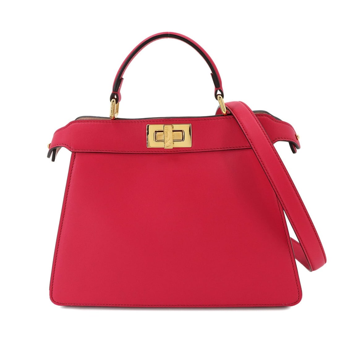 Fendi Peekaboo Iseeu Small 2-way Hand/Shoulder Handbag, Leather, Pink, 8BN327 (1 of 11)