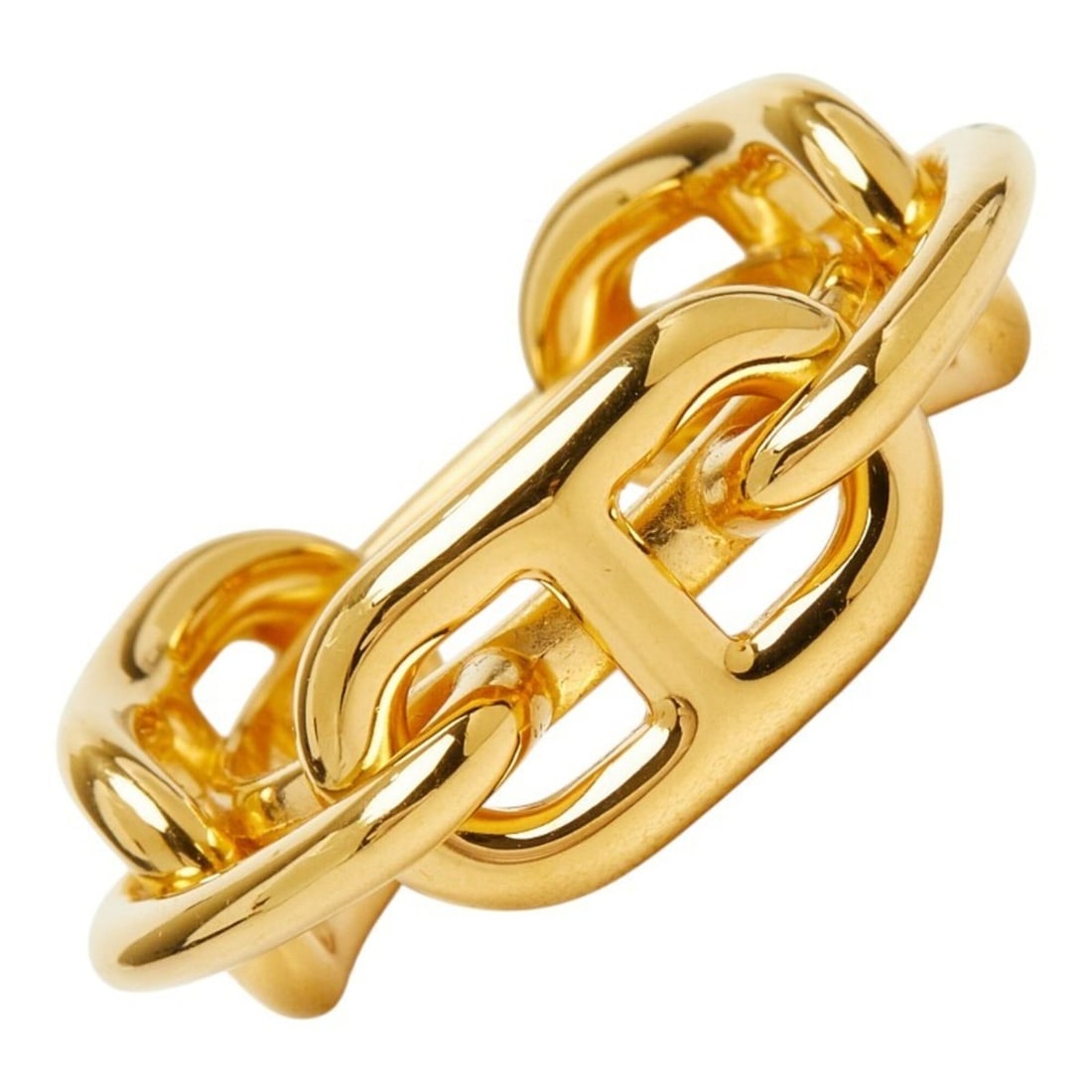 Hermes Chaine d'Ancre Scarf Ring, Gold Plated, Women's (1 of 9)