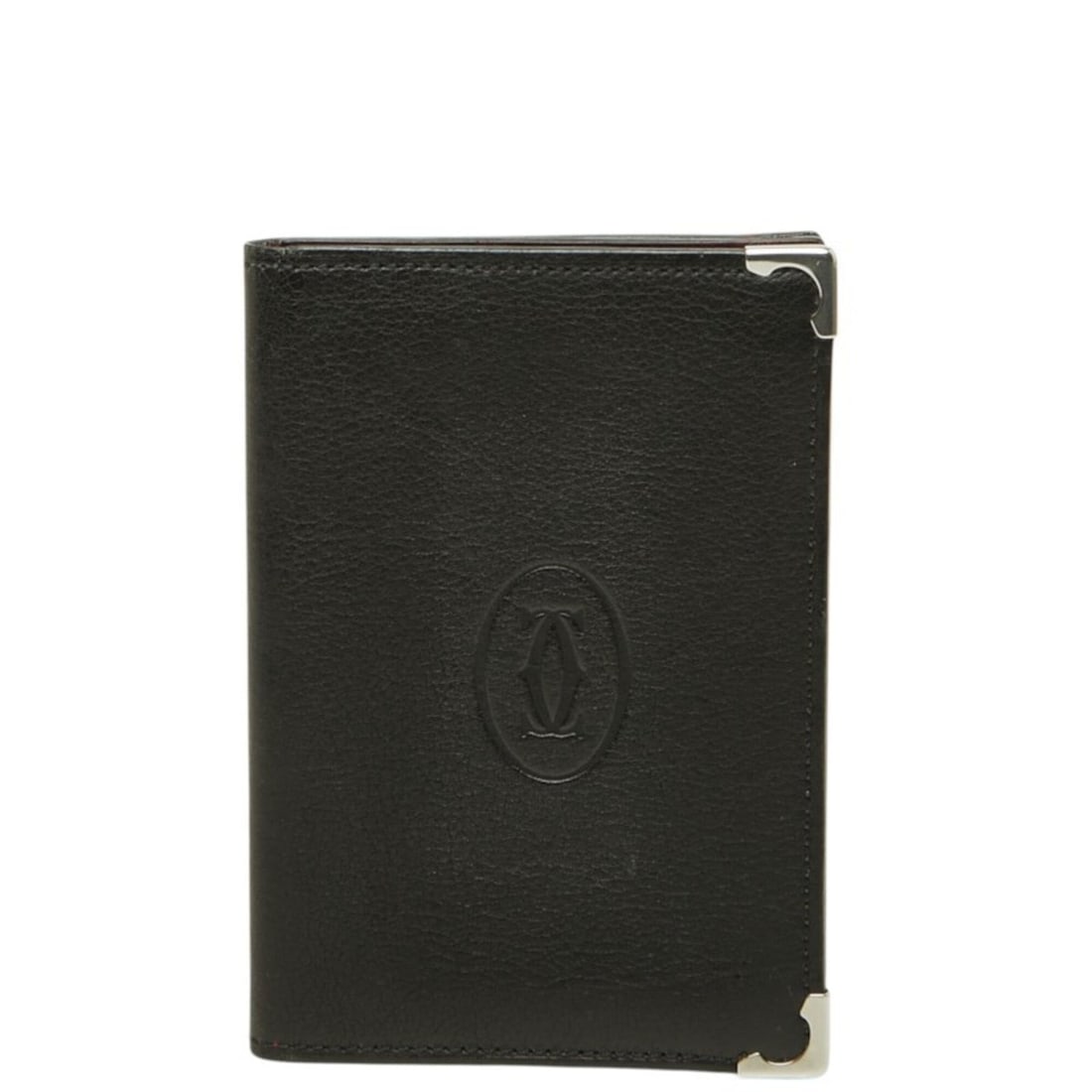 Cartier Must de Business Card Holder/Card Case, Black Leather, Women's, CARTIER: --- Catalog ---Category: DesignType: Business card caseColor: BlackGender: WomenMaterial: Leather Category: GeneralBrand: CartierCategory: Physical PropertiesSize (HxWxD): 7.8cm x 11.5cm x 5mm / 3.07'