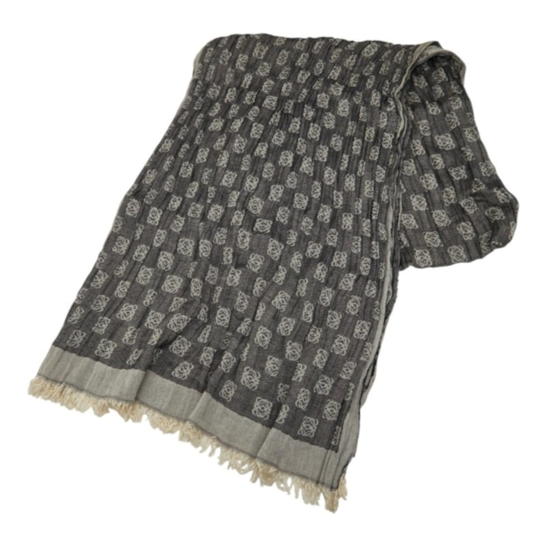 Loewe Anagram Stole, Large Scarf, Muffler, Gray, Silk, Cotton, Women's LOEWE: --- Catalog ---Category: SizeSize (LxW): 40cm x 2m / 15.74'' x 78.74''Category: DesignType: StoleColor: GrayGender: WomenMaterial: Silk , Cotton Category: GeneralBrand: Loewe--- Item List ---Section: 