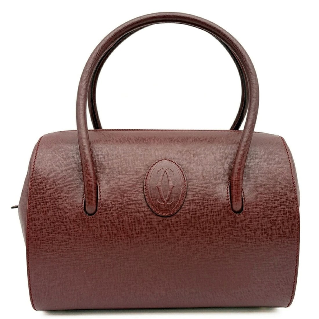 Cartier Must Line Handbag, Leather, Bordeaux, Mini Boston Bag (1 of 20)