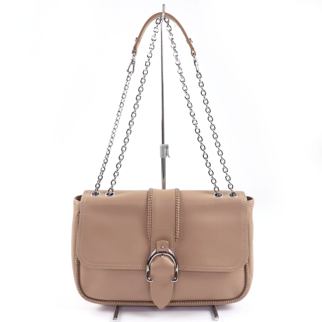 Longchamp Amazone Chain 2-Way Leather Handbag/Shoulder Bag, Brown, with Dust Made in France, Women's: --- Catalog ---Category: SizeSize (HxWxD): 20cm x 29cm x 6cm / 7.87'' x 11.41'' x 2.36''Category: DesignType: Handbag, Shoulder bagColor: BrownGender: WomenMaterial: Leather Category: GeneralBrand: Lo