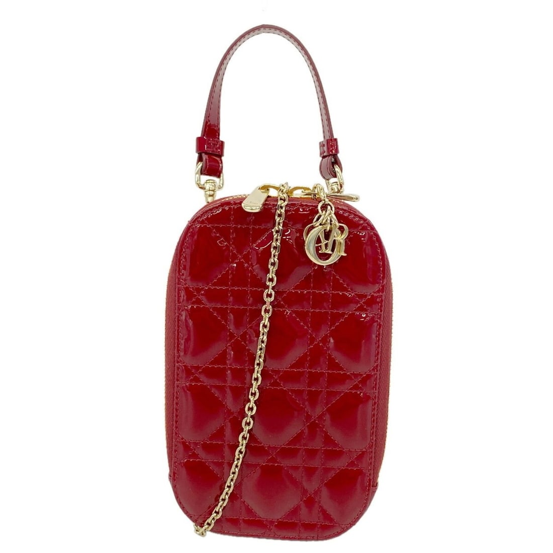 Christian Dior Cannage Enamel Bordeaux Handbag, 2-way bag for women: --- Catalog ---Category: SizeSize (HxWxD): 18.5cm x 11cm x 2cm / 7.28'' x 4.33'' x 0.78''Category: DesignType: HandbagColor: BordeauxGender: WomenHardware Color: GoldCategory: GeneralBrand: Christian 