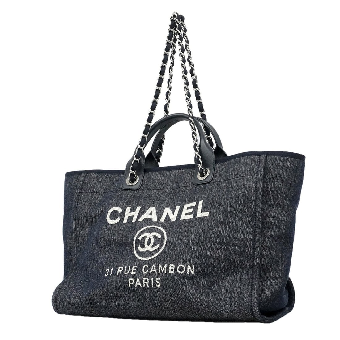 Chanel Deauville Denim Chain Tote Bag (2-way bag for women) (1 of 10)