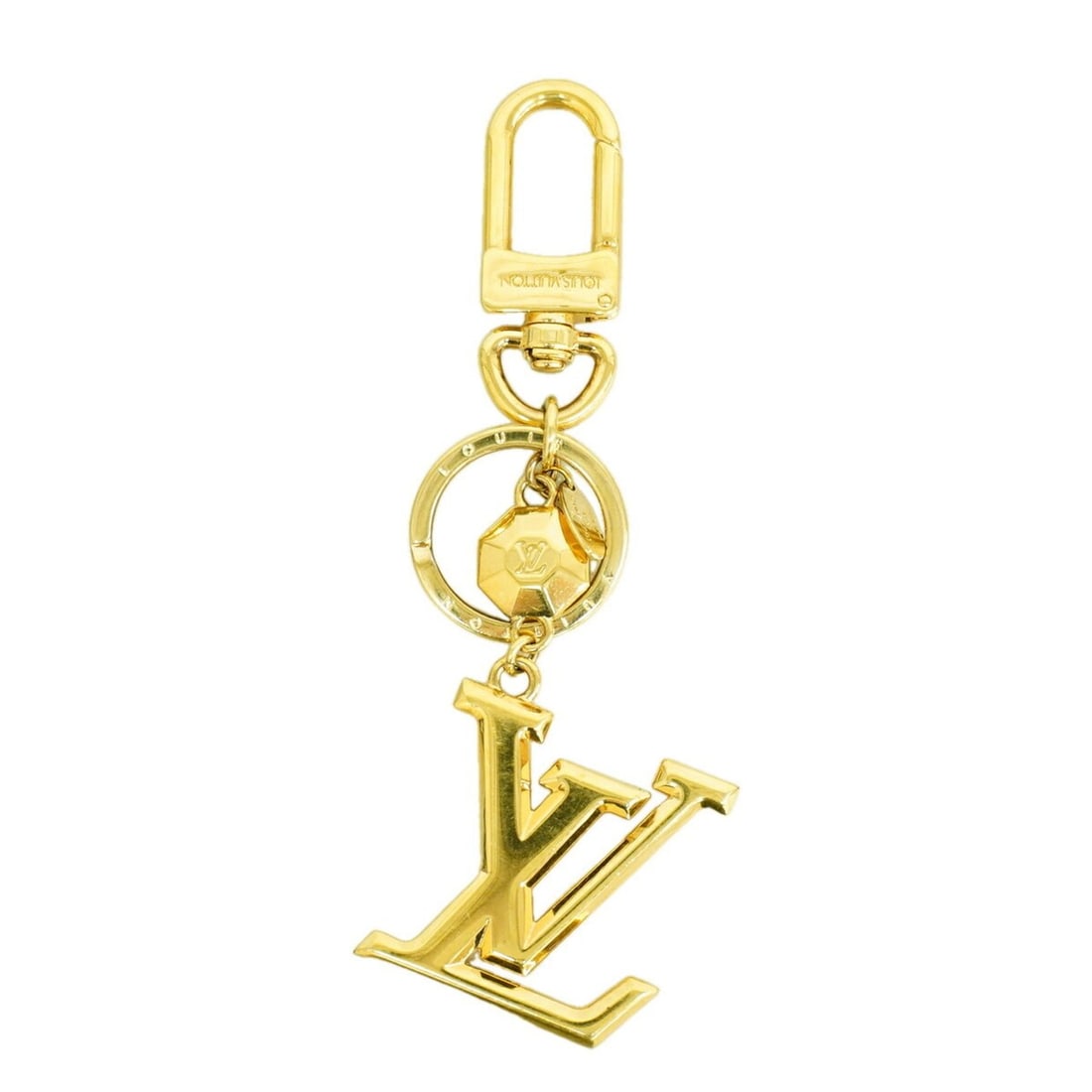 Louis Vuitton Keychain Charm LV Facette M65216 Gold Women's P3513229 (1 of 10)