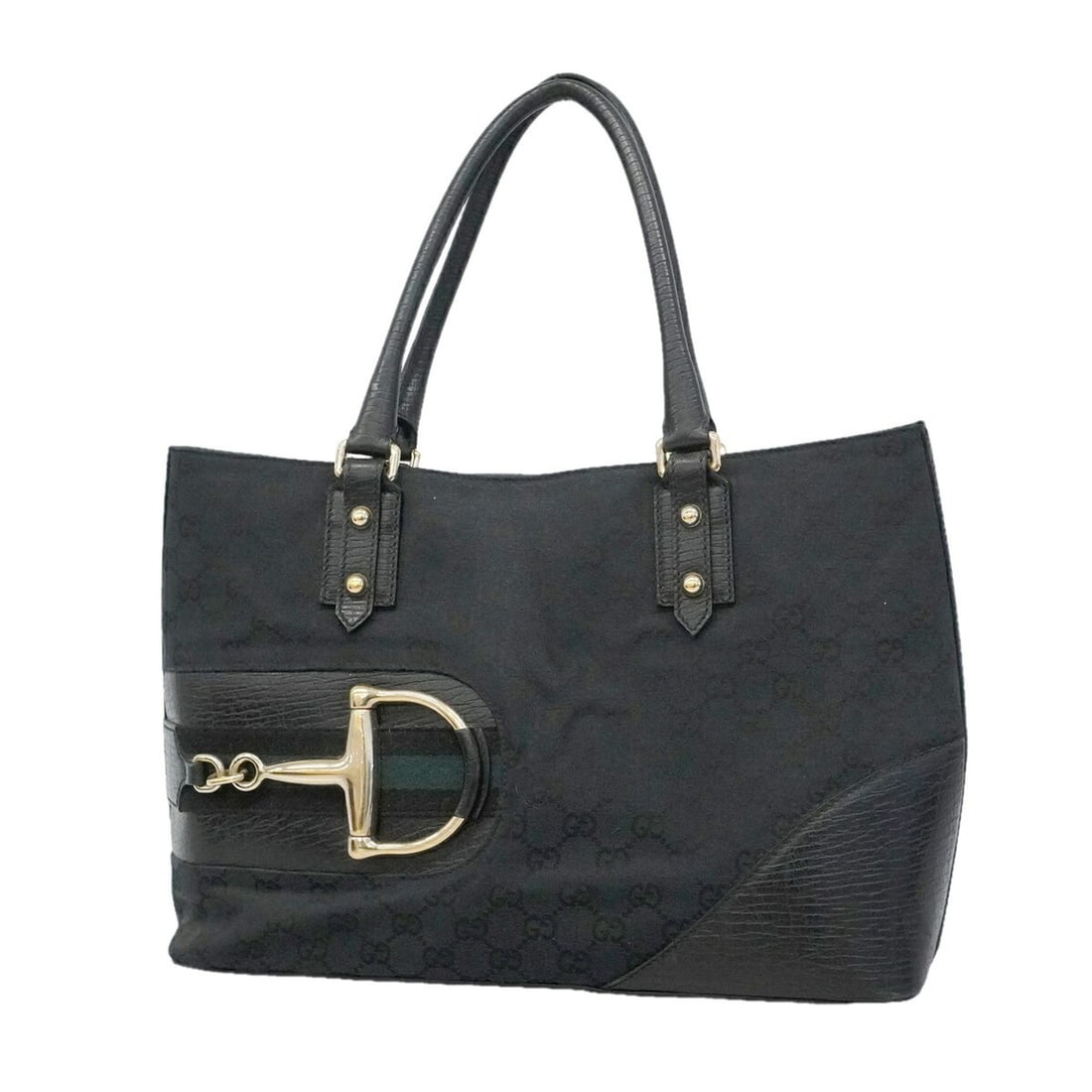 Gucci GG Canvas Horsebit Tote Bag 137385 Black Women's P3478026: --- Catalog ---Category: SizeSize (HxWxD): 24cm x 35.5cm x 12.5cm / 9.44'' x 13.97'' x 4.92''Category: DesignType: Tote bagColor: BlackGender: WomenMaterial: Canvas Hardware Color: GoldCategory: Gener