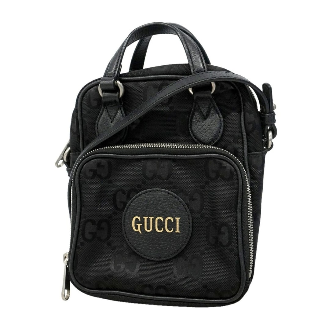Gucci Off the Grid handbag, 625850, nylon, black, 2-way bag for women, P3477898: --- Catalog ---Category: SizeSize (HxWxD): 20.5cm x 16cm x 9cm / 8.07'' x 6.29'' x 3.54''Category: DesignType: HandbagColor: BlackGender: WomenMaterial: Nylon Hardware Color: SilverCategory: GeneralMP