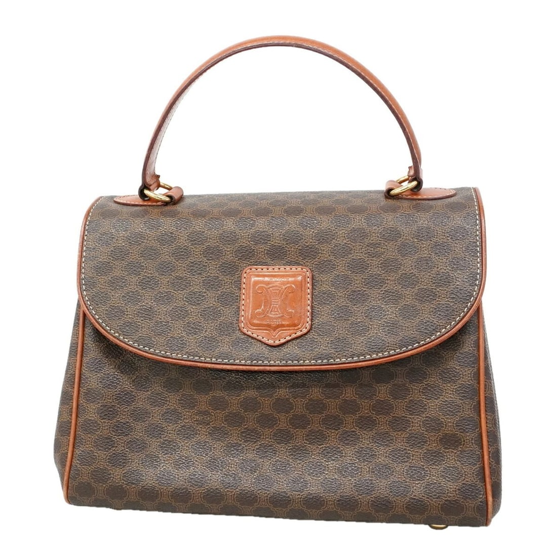 Celine Macadam handbag, brown, women's, P3474781 (1 of 11)