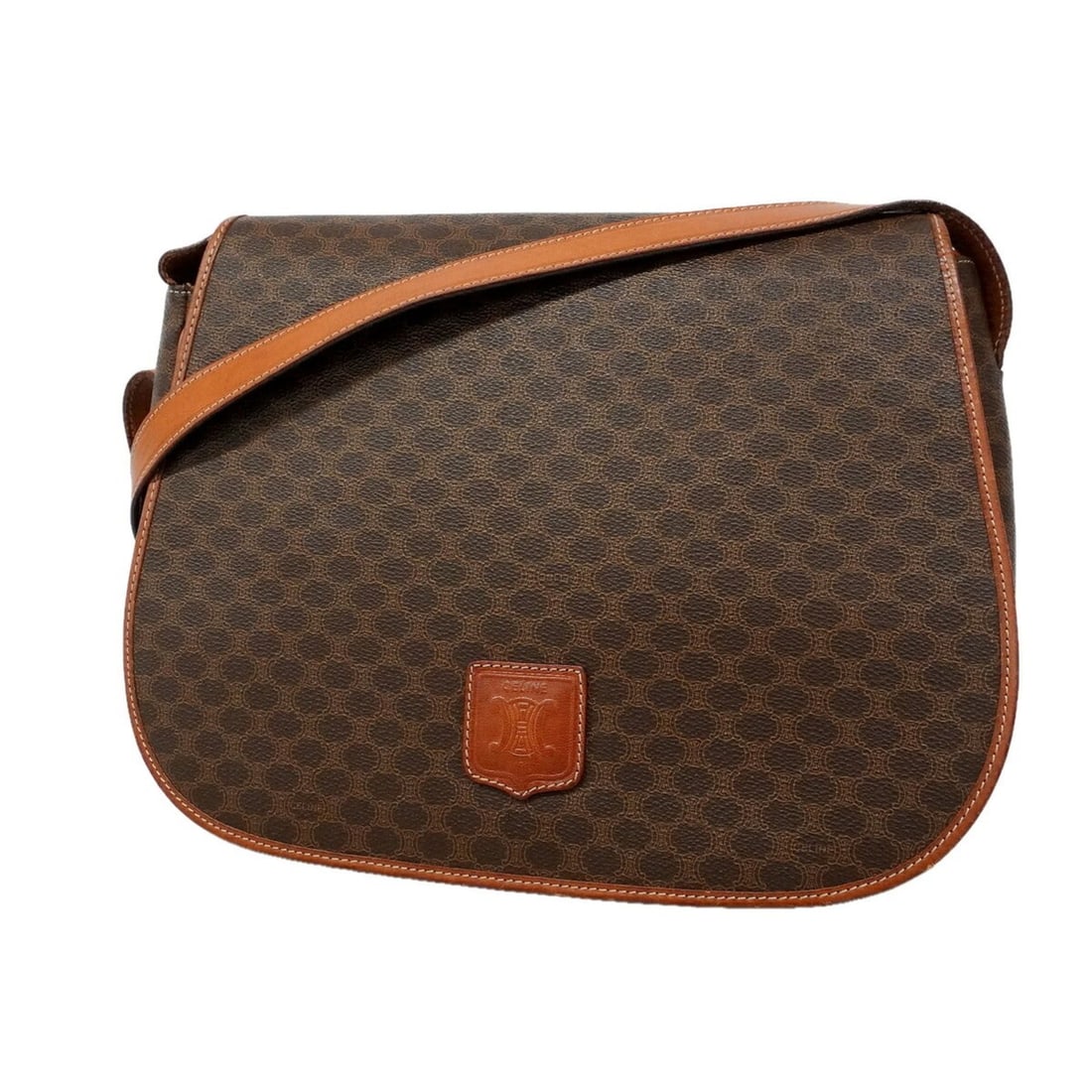 Celine Macadam Shoulder Bag, Brown, Women's, P3472160: --- Catalog ---Category: SizeSize (HxWxD): 25.5cm x 32cm x 10cm / 10.03'' x 12.59'' x 3.93''Category: DesignType: Shoulder bagColor: BrownGender: WomenMaterial: PVC Hardware Color: GoldCategory: Gener