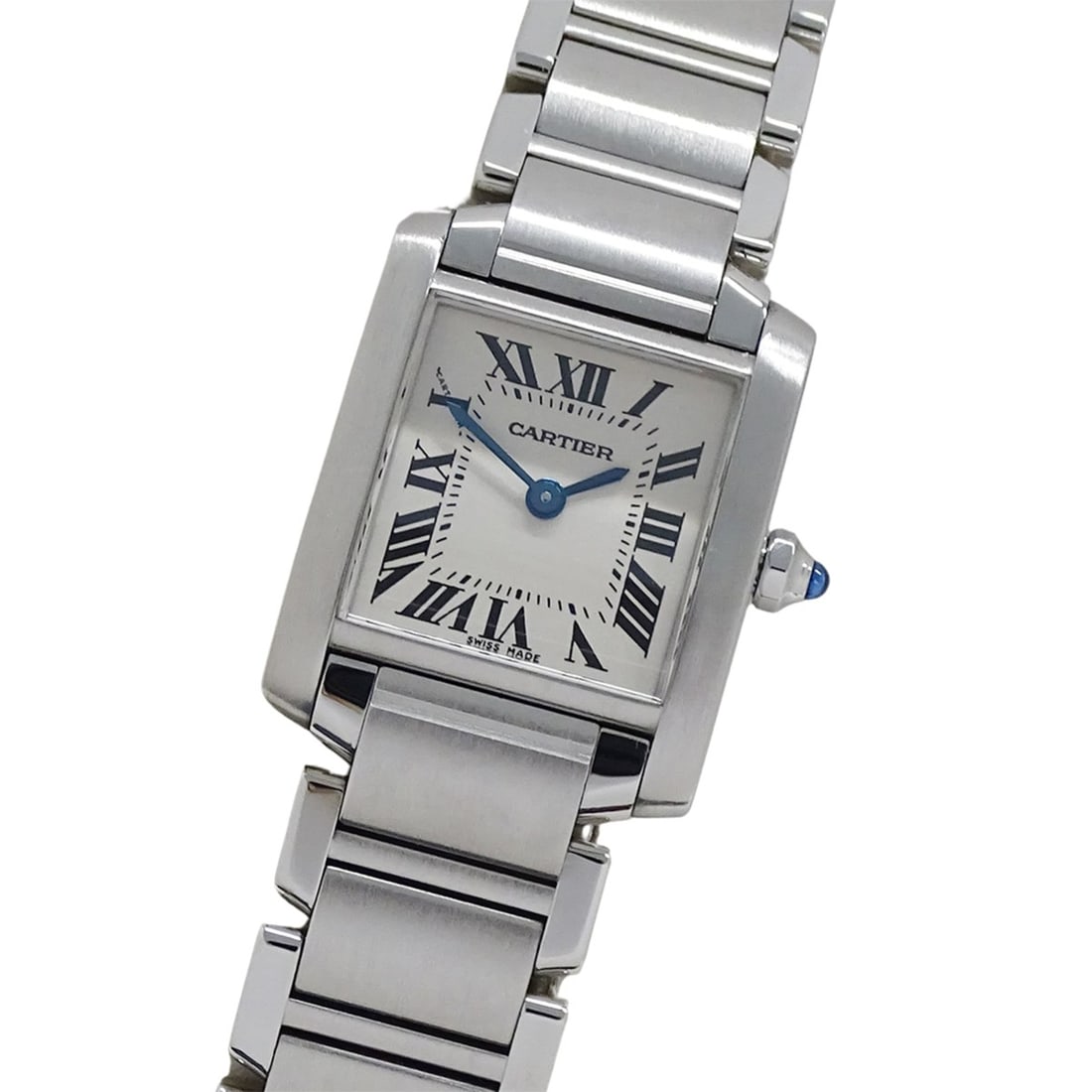 Cartier women's watch, Tank Française SM, quartz movement, stainless steel (SS), W51008Q3,: --- Catalog ---Category: SizeWrist Size: 17.5cm / 6.88''Case Diameter: 20mm / 0.79''Category: DesignType: WristwatchGender: WomenColor (Dial): IvoryMaterial (Band): Stainless steelMaterial (Case): Sta