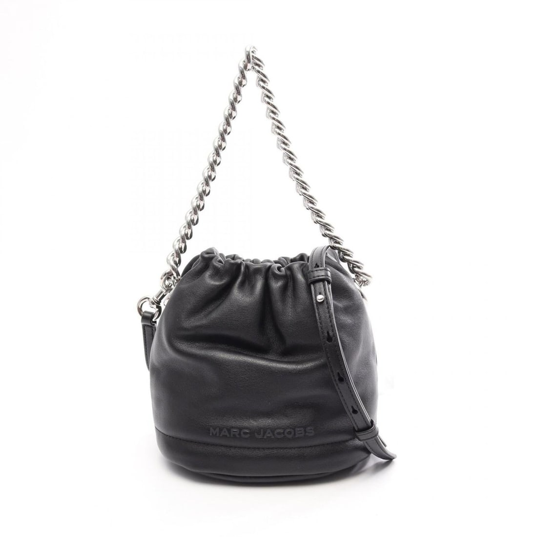 Marc Jacobs Soft Small Bucket Bag 2-Way Handbag, Leather, Women's, Black (4P3HCR028H02): --- Catalog ---Category: SizeSize (HxWxD): 16cm x 17cm x 12cm / 6.29'' x 6.69'' x 4.72''Category: DesignType: HandbagColor: BlackGender: WomenMaterial: Leather Category: GeneralMPN: 4P3HCR028H02Brand:
