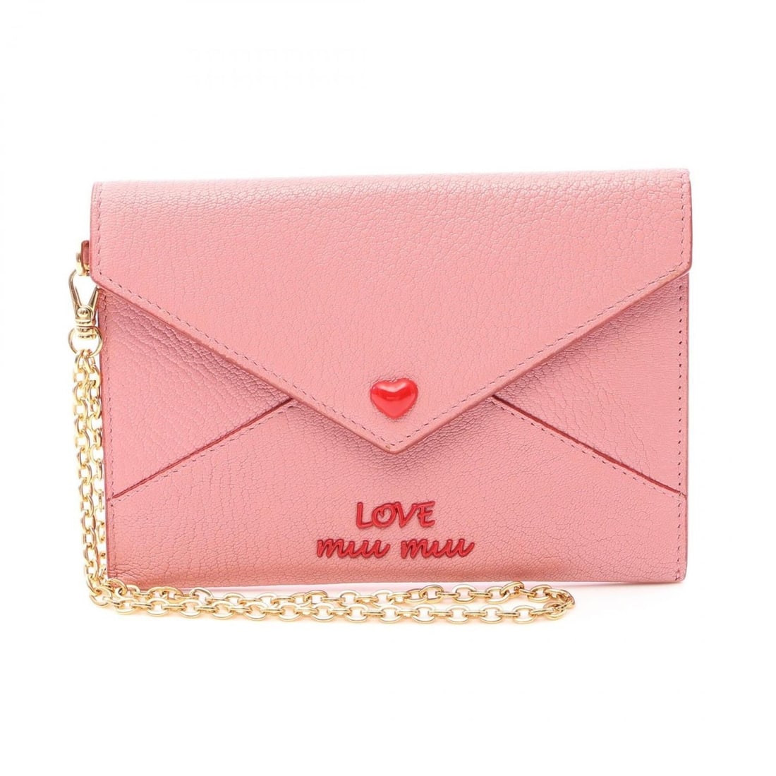 Miu Miu Miu MADRAS LOVE Envelope Clutch Pouch, Business Card Holder/Card Case, Leather Accessory,: --- Catalog ---Category: DesignType: Card caseColor: PinkGender: WomenMaterial: Leather Category: GeneralBrand: Miu MiuCategory: Physical PropertiesSize (HxWxD): 11cm x 15cm x 5mm / 4.33'' x 5.9'' x 0