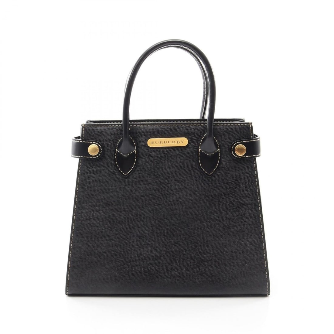 Burberry logo handbag, leather, women's, black.: --- Catalog ---Category: SizeSize (HxWxD): 20cm x 24cm x 10.5cm / 7.87'' x 9.44'' x 4.13''Category: DesignType: HandbagColor: BlackGender: WomenMaterial: Leather Category: GeneralBrand: Burberry--- It