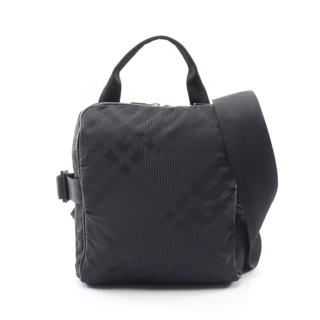 Burberry Check Jacquard Crossbody Bag Shoulder Handbag Nylon Men's Black 8080900: --- Catalog ---Category: SizeSize (HxWxD): 23cm x 20cm x 10.5cm / 9.05'' x 7.87'' x 4.13''Category: DesignType: Crossbody bag, Handbag, Shoulder bagColor: BlackGender: MenMaterial: Nylon Category: Gen