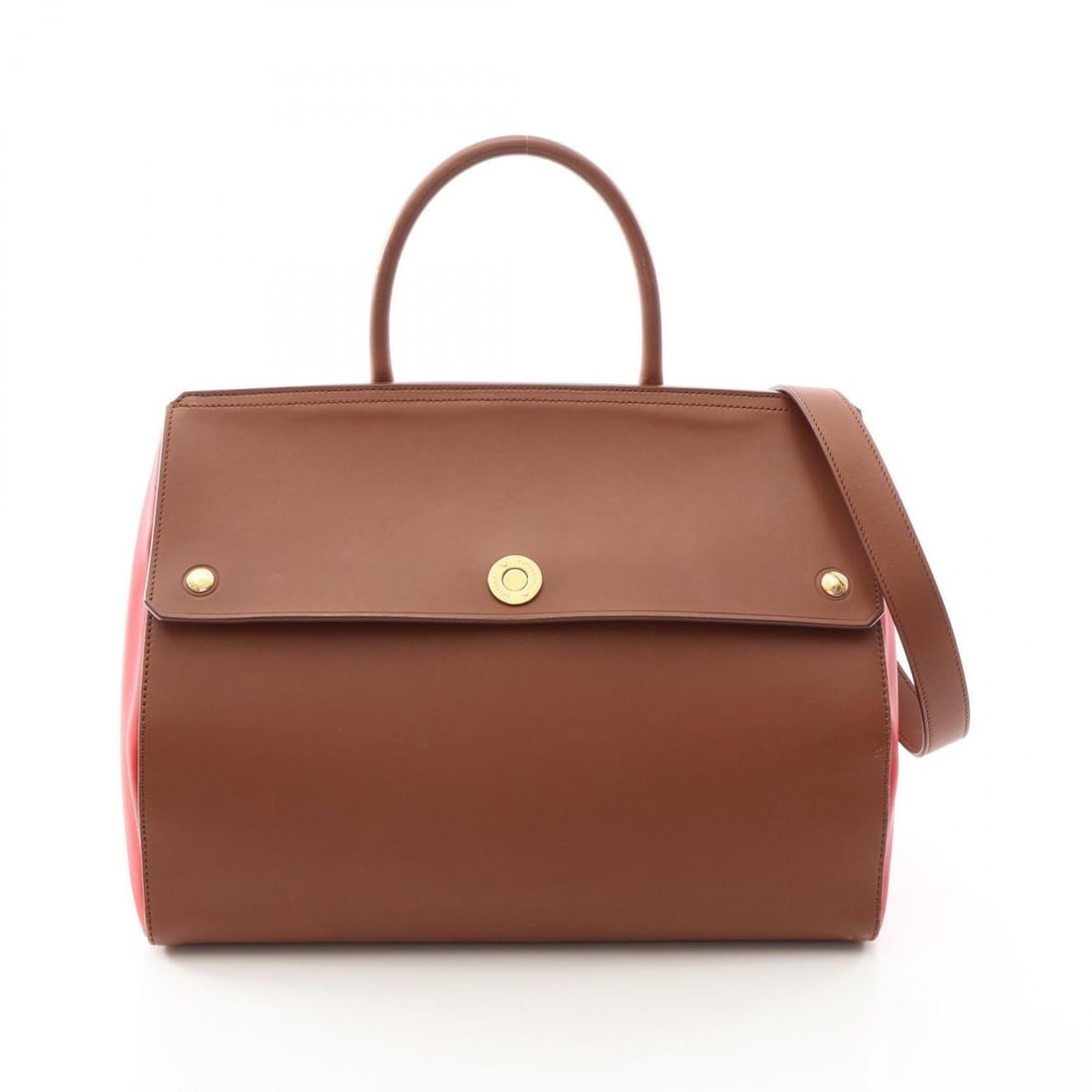 Burberry Elizabeth 2-Way Tote Bag/Handbag, Leather, Women's, Brown/Red: --- Catalog ---Category: SizeSize (HxWxD): 27cm x 35cm x 15.5cm / 10.62'' x 13.77'' x 6.1''Category: DesignType: Handbag, Tote bagColor: Brown, Red colorGender: WomenMaterial: Leather Category: Genera