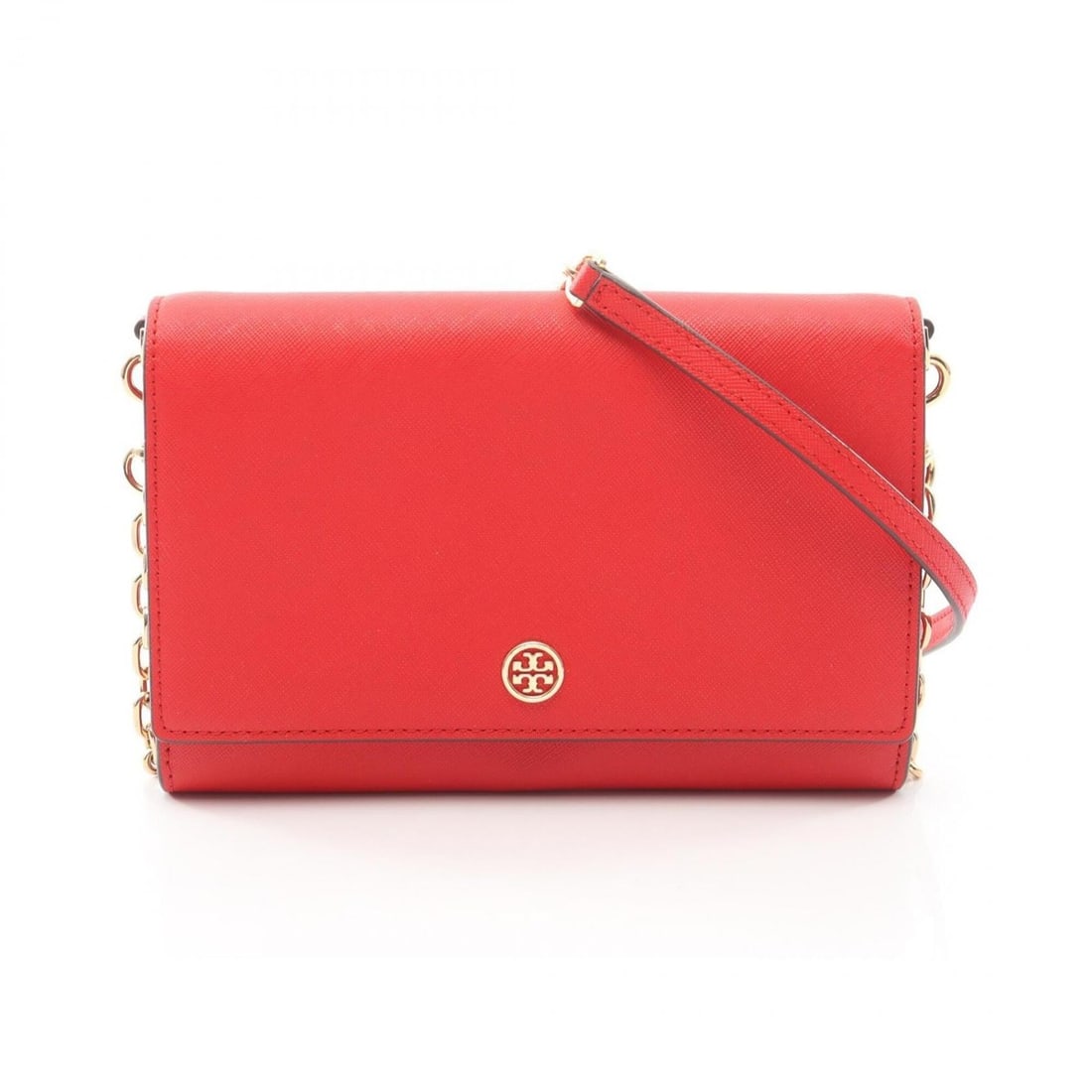 Tory Burch Robinson Shoulder Bag/Handbag, Leather, Women's, Red: --- Catalog ---Category: SizeSize (HxWxD): 13cm x 19.5cm x 2cm / 5.11'' x 7.67'' x 0.78''Category: DesignType: Handbag, Shoulder bagColor: Red colorGender: WomenMaterial: Leather Category: GeneralBran