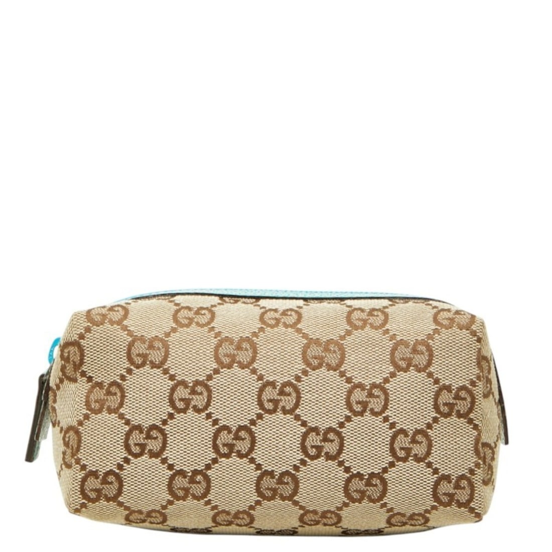 Gucci GG Canvas Handbag Pouch 29596 Beige Blue Leather Women's GUCCI: --- Catalog ---Category: SizeSize (HxWxD): 7cm x 14.5cm x 7cm / 2.75'' x 5.7'' x 2.75''Category: DesignType: Handbag, PouchColor: Beige, BlueGender: WomenMaterial: Canvas , Leather Category: GeneralMP