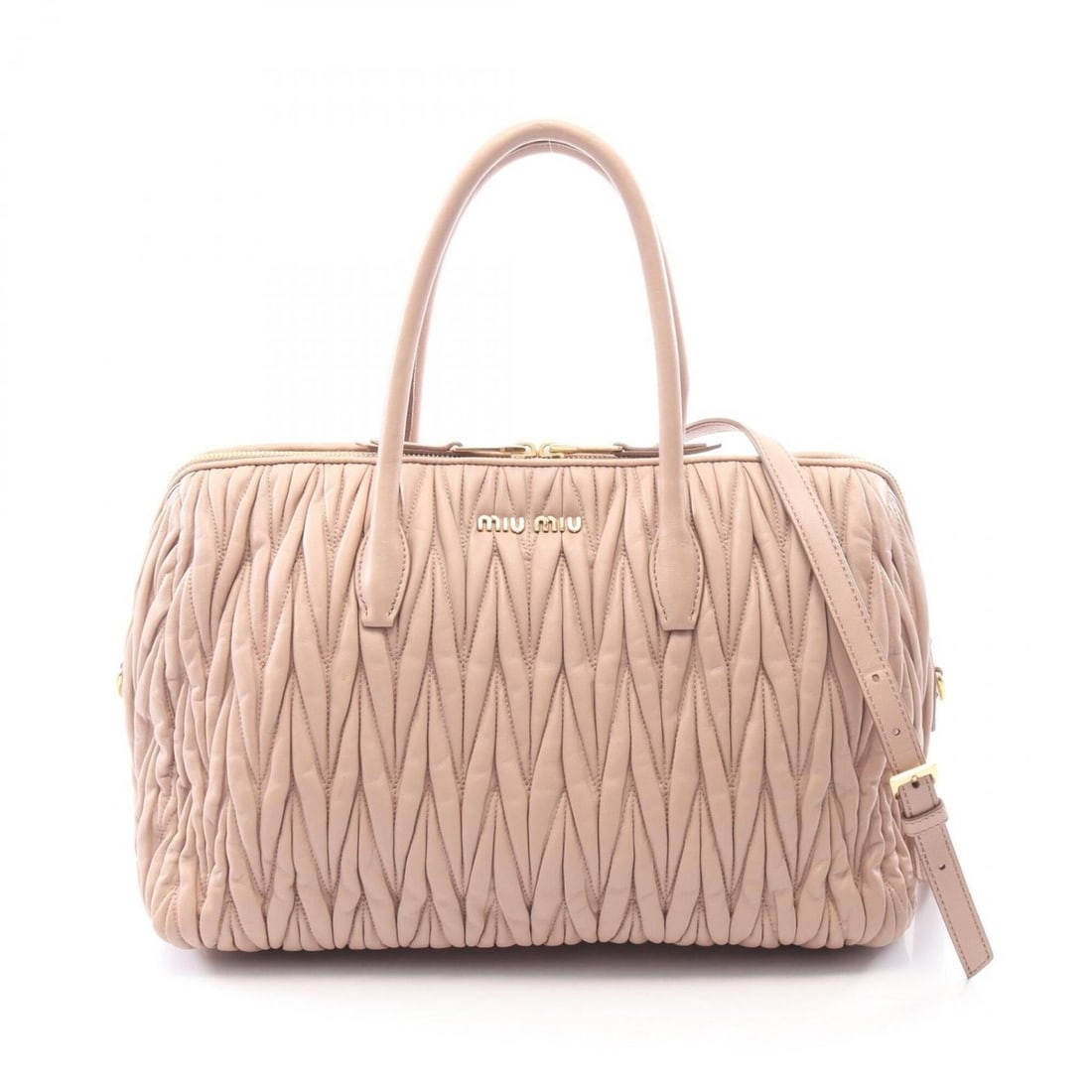 Miu Miu Miu Matelassé 2-Way Handbag, Leather, Women's, Pink: --- Catalog ---Category: SizeSize (HxWxD): 24cm x 33cm x 15cm / 9.44'' x 12.99'' x 5.9''Category: DesignType: HandbagColor: PinkGender: WomenMaterial: Leather Category: GeneralLine: MatelasseBrand: Mi