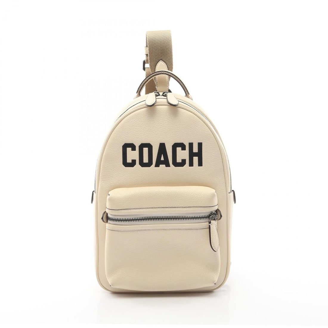 Coach Charter Graphic Waist Bag/Body Bag/Handbag, Leather, Men's, Ivory (CP127): --- Catalog ---Category: SizeSize (HxWxD): 30cm x 20cm x 6.5cm / 11.81'' x 7.87'' x 2.55''Category: DesignType: Fanny pack, HandbagColor: IvoryGender: MenMaterial: Leather Category: GeneralMPN: CP127B