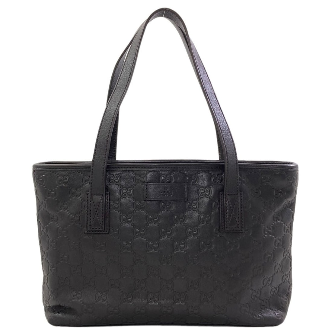 Gucci 211133 GG Signature Shima Tote Bag Leather Women's GUCCI: --- Catalog ---Category: SizeSize (HxWxD): 23cm x 29.5cm x 8.5cm / 9.05'' x 11.61'' x 3.34''Category: DesignType: Tote bagColor: BlackGender: WomenMaterial: Leather Category: GeneralBrand: Gucci--- It