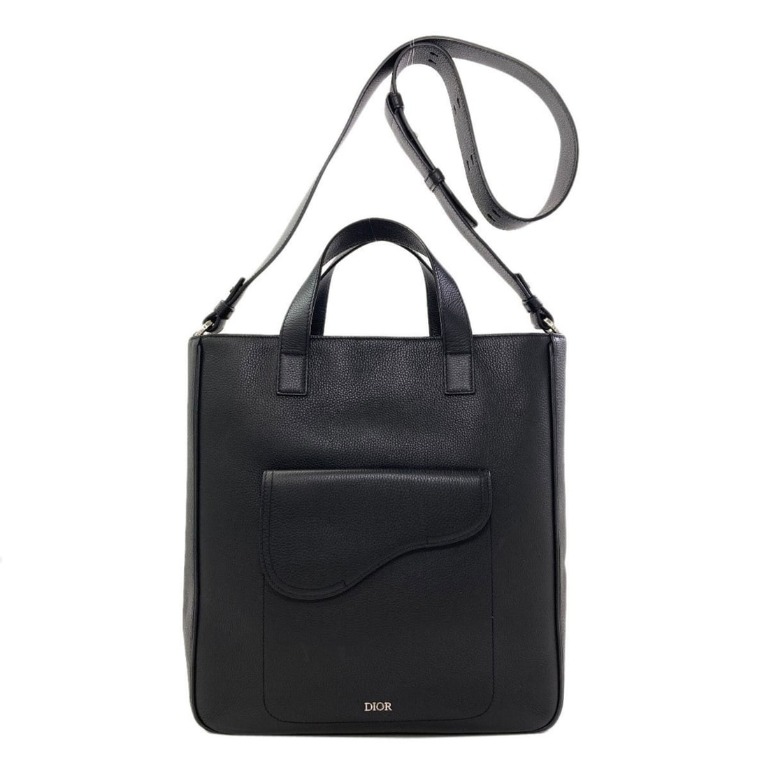 Christian Dior 2-Way Tote Bag, Calfskin, Women's: --- Catalog ---Category: SizeSize (HxWxD): 32cm x 33cm x 10cm / 12.59'' x 12.99'' x 3.93''Category: DesignType: Tote bagColor: BlackGender: WomenMaterial: Leather Category: GeneralBrand: Christian Dio