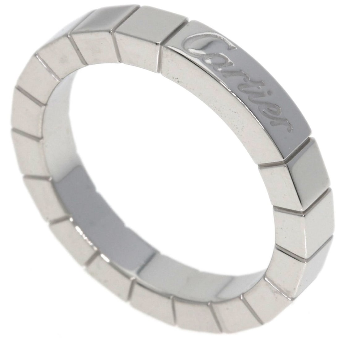 Cartier Lanieres #48 Ring, 18K White Gold, Women's.: --- Catalog ---Category: SizeWidth: 3.1mm / 0.12''Weight: 5.8g / 0.2oz.JP Size: 8US Size: 4.5Category: DesignType: Band ringMetal: White GoldGender: WomenMetal Purity: 18KCategory: GeneralLine: Lanier