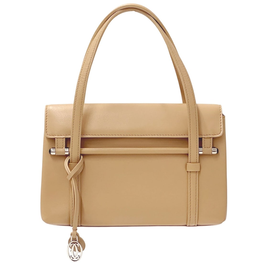 Cartier handbag for women, brand name, cabochon design, leather, beige, compact, mini bag.: --- Catalog ---Category: SizeSize (HxWxD): 13cm x 19cm x 4.5cm / 5.11'' x 7.48'' x 1.77''Category: DesignType: HandbagColor: BeigeGender: WomenMaterial: Leather Category: GeneralBrand: CartierCountry 