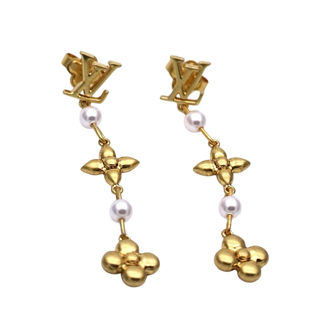 Louis Vuitton LOUIS VUITTON Earrings for Women, Brand Name, Metal, Pendant Louisa, Gold, M01577, LV: --- Catalog ---Category: SizeSize (HxWxD): 53.90mm x 8.00mm / 2.12'' x 0.31''Category: DesignColor: GoldGender: WomenMaterial: MetalCategory: GeneralMPN: M01577Brand: Louis VuittonCountry of Origin: I