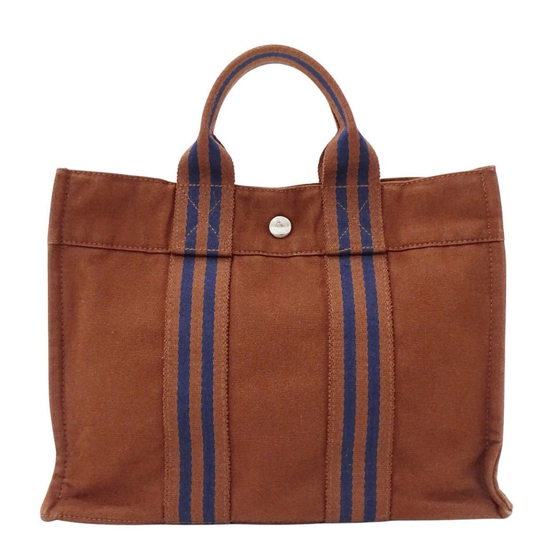 Hermes HERMES handbag for women and men, brand tote bag, Fourre-Tout Tote PM, canvas, brown, silver: --- Catalog ---Category: SizeSize (HxWxD): 22cm x 30cm x 8cm / 8.66'' x 11.81'' x 3.14''Category: DesignType: Handbag, Tote bagColor: BrownGender: Men,WomenMaterial: Canvas Category: GeneralBrand: Her