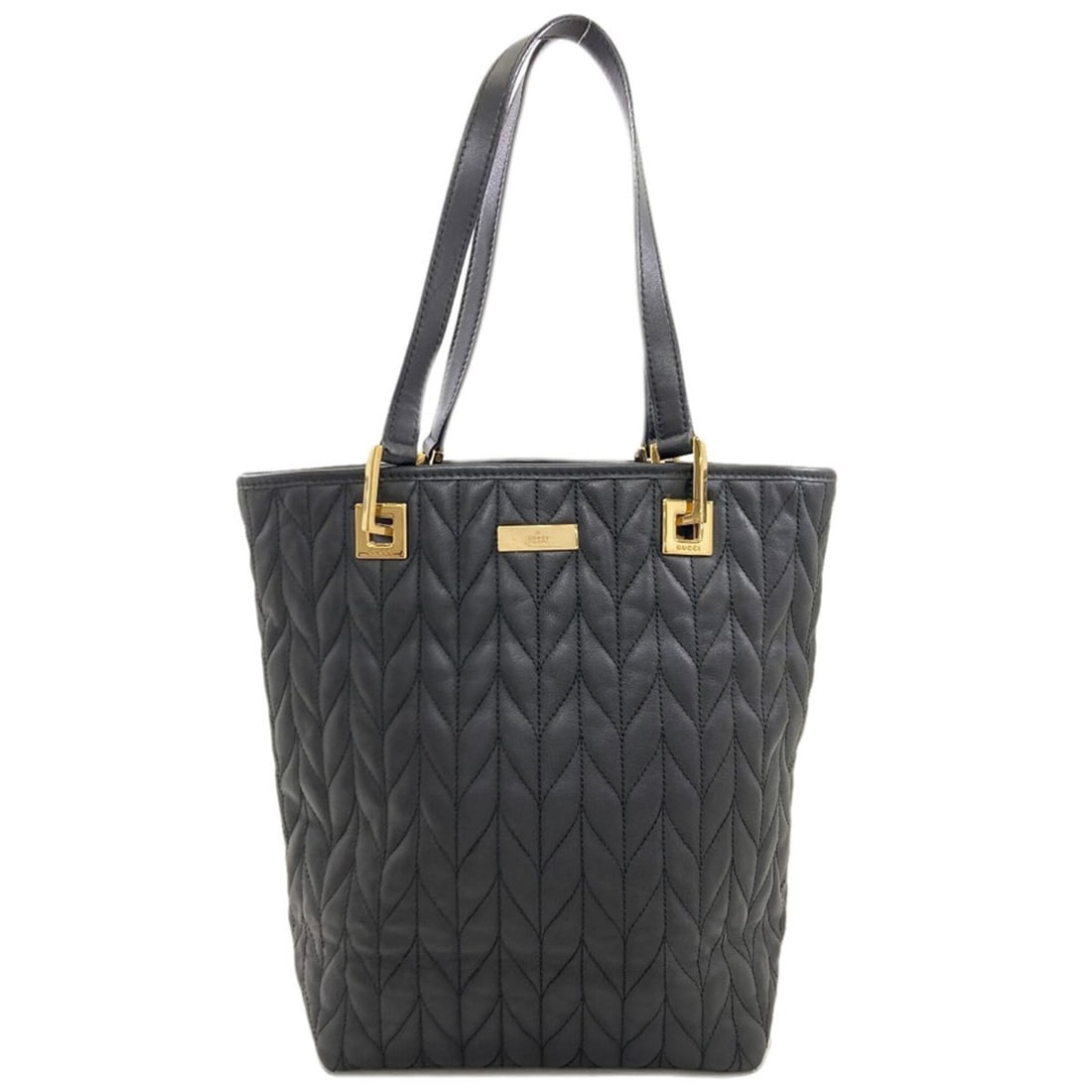 Gucci 002?1099 Quilted Herringbone Pattern Handbag Leather Women's GUCCI: --- Catalog ---Category: SizeSize (HxWxD): 25cm x 17cm x 10cm / 9.84'' x 6.69'' x 3.93''Handle Length: 40cm / 15.74''Category: DesignType: HandbagColor: BlackGender: WomenMaterial: Leather Inner Pocke
