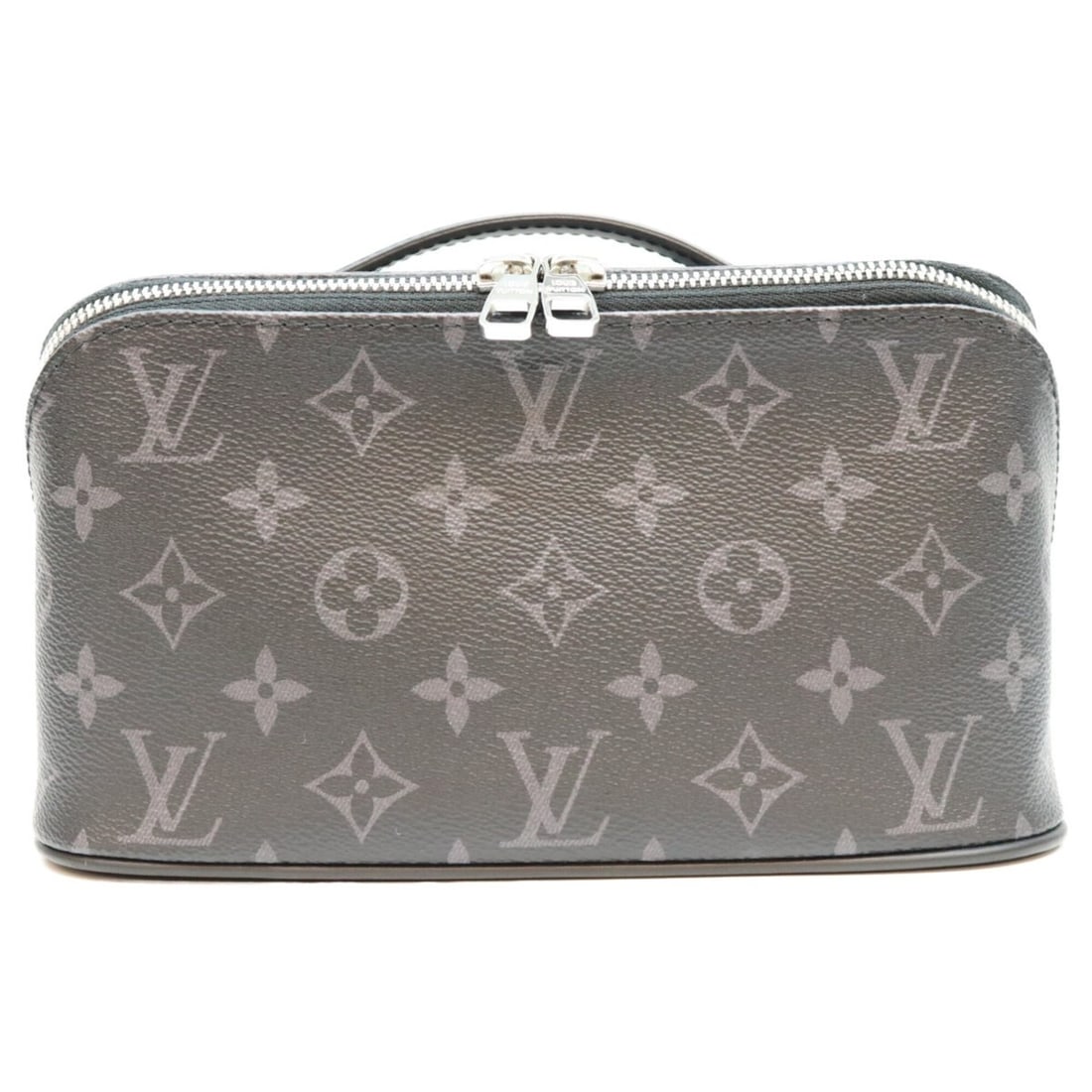 LOUIS VUITTON M11508 Monogram Eclipse Toiletry Bag Travel Pouch Black Silver Hardware Men's: --- Catalog ---Category: SizeSize (HxWxD): 12cm x 23cm x 13.5cm / 4.72'' x 9.05'' x 5.31''Category: DesignType: PouchColor: BlackGender: MenMaterial: Monogram Eclipse Hardware Color: SilverCategory: G