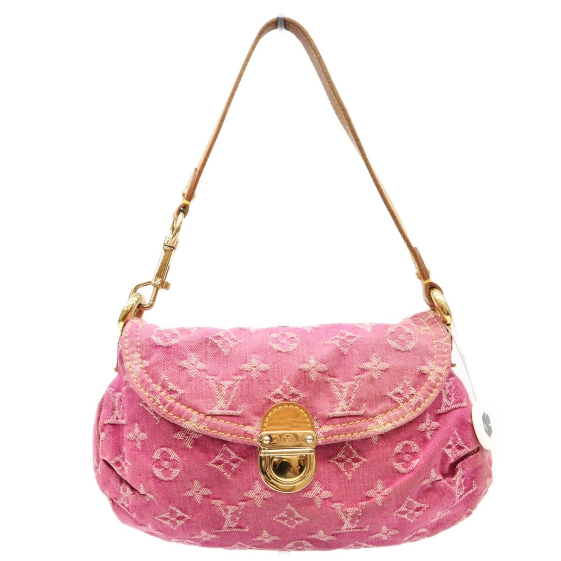 LOUIS VUITTON M95216 Monogram Denim Fuchsia Pink Mini Pleaty Shoulder Bag Gold Hardware Women's: --- Catalog ---Category: SizeSize (HxWxD): 14cm x 26cm x 8cm / 5.51'' x 10.23'' x 3.14''Category: DesignType: Shoulder bagColor: PinkGender: WomenMaterial: Monogram Denim Hardware Color: GoldCategory: