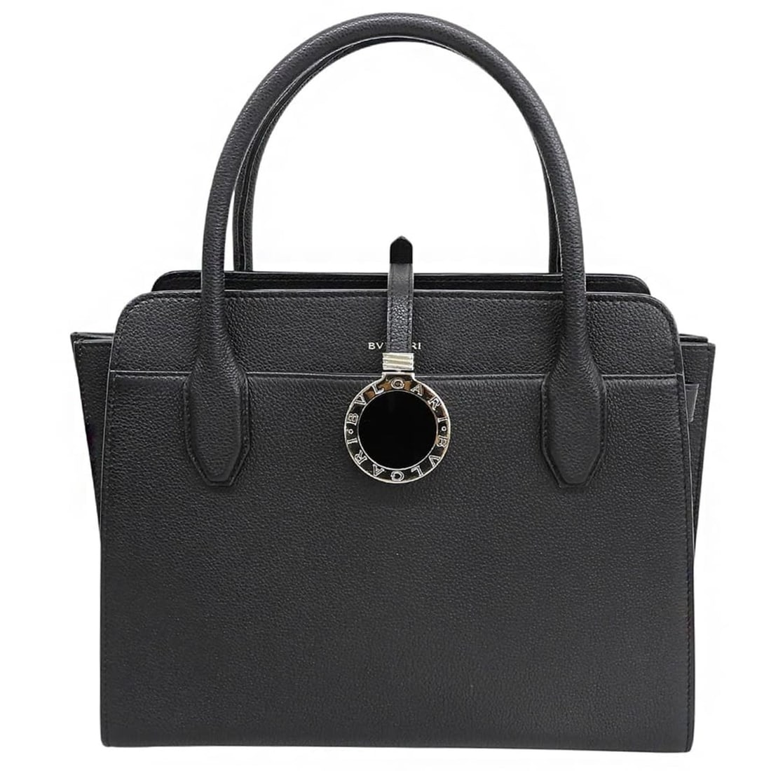 BVLGARI Bulgari Alba All Leather Handbag Women's Black: --- Catalog ---Category: SizeSize (HxWxD): 23.5cm x 30cm x 11cm / 9.25'' x 11.81'' x 4.33''Category: DesignType: HandbagColor: BlackGender: WomenMaterial: Leather Category: GeneralBrand: Bvlgari--- It