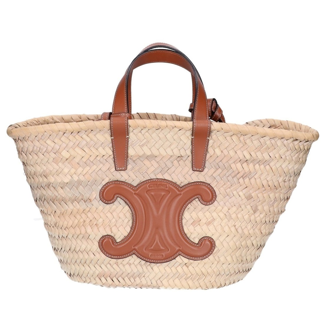 CELINE Celine Teen Classic Panier Raffia & Calfskin Basket Bag Tote Tan Women's: --- Catalog ---Category: SizeSize (HxWxD): 21cm x 16cm / 8.26'' x 6.29''Category: DesignType: Tote bagGender: WomenCategory: GeneralBrand: Celine--- Item List ---Section: ConditionRanking: Rank A Used